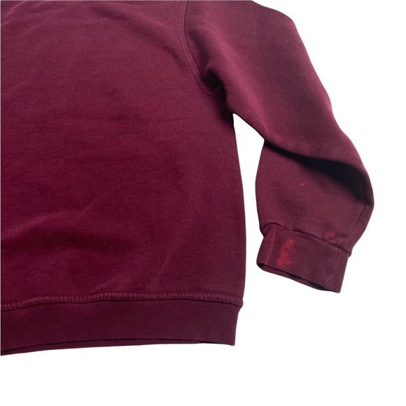 Vintage destroyed Amsterdam Collegiate style thin sweatshirt burgundy - Picture 4 of 9